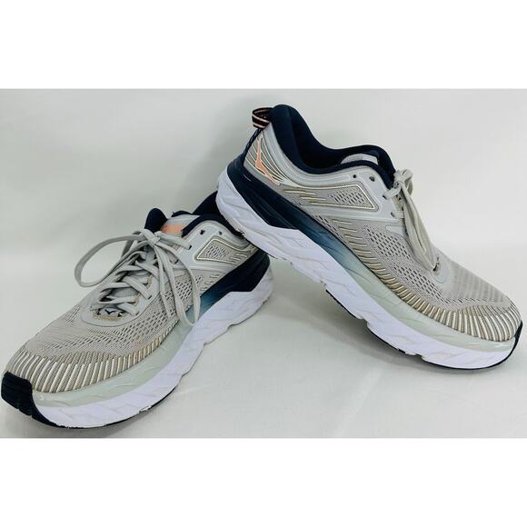 HOKA One One Bondi 7 Running Shoes – Women’s Size 9.5 Gray Navy - Picture 5 of 8